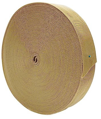 25 Métre Ruban de Sangle en Nylon x 25mm, Sangle de Sac, Ruban de Sac à Dos, 16 Couleurs/5 mesures, Travaux Manuels, Craft, Bagage, Ceinture, Sangle de Sac à Dos de Voyage, (Beige 3465, 25 mm)