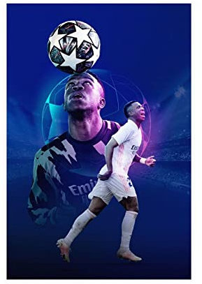 ZHONGZ VinIcius Jr Sports Star Art Poster 11 Leinwandposter Wandkunst Dekor Druck Bild Gemälde für Wohnzimmer Schlafzimmer Heimbüro Dekoration Unframe:30 x 45 cm