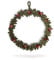 Én Gry & Sif Türkranz I Hand-Made & fair-Trade Kranz aus Filz, skandinavische Deko für Herbst Winter Weihnachten I Weihnachtskranz dunkelgrün mit roten Beeren, ⌀30cm