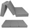POKAR Klappmatratze 3-teilige Faltmatratze Camping Matratze Gästematratze Feldbett Klappbett Gästebett Bodenmatratze Schlafmatratze 120 x 195 x 15 cm, Grau