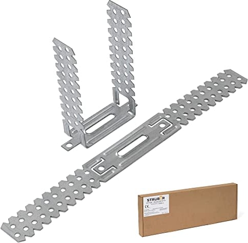 STRÜBER Lot de 100 suspensions directes (125 mm/100 pièces) - Épaisseur 0,8 mm - Pour profilés CD 60/27 et lattes en bois - Accessoires pour cloisons sèches