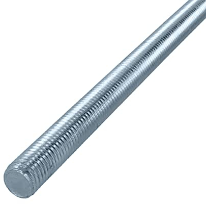 HELPMATE – Gewindestange M10 x 330 mm aus verzinktem Stahl – 10 Stück Gewindestab mit metrischem Vollgewinde – Gewindestift mit Festigkeitsklasse 4.8, DIN 976
