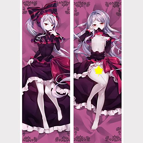 Für Genshin Impact OVERLORD Shalltear Bloodfallen Body Kissenbezug Kissenhülle,Anime Pillowcase Doppelseitige Umarmungskissen Bezug,Anime Doppelseitige Muster Kissenbezug Körper,Peachskin-50cm*150cm