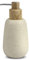 Nadi Collection Distributeur de savon liquide Série Forest en polyrésine 320 ml pour salle de bain, cuisine, douche Beige 8,2 Ø x 18 cm