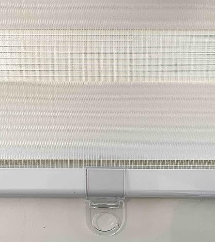 Klemmrollo, Clever Fix Rollo,Klemmrollo, Doppelrollo, Rollo, Day & Night, NEU (Offwhite, 50x150)