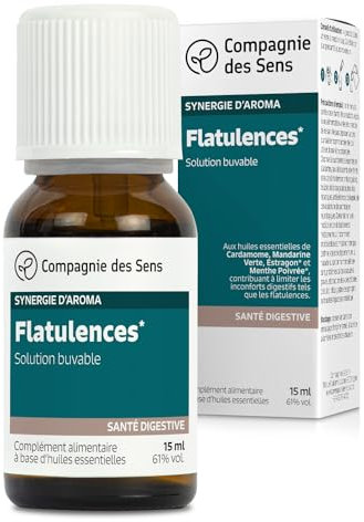 FLATULENCES - Huiles essentielles en solution buvable