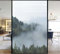 Fensterfolie Blickdicht Sichtschutzfolie Fenster Statischer Haftung ohne Klebstoff Milchglasfolie Folie Anti-UV Für Zuhause Büro- Wald(44.5cmx200cm)