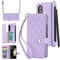 XIZYO pour Samsung Galaxy Z Fold 4 Etui de Téléphone en Portefeuille Cuir avec 2 Lanières Amovibles, avec Porte-Stylo, Luxe Magnétiques Fermoirs Antichoc Rabat Coque avec Porte-Cartes, Violet