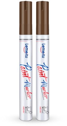 LEMEITU Paint Pens,2 Count Permanent Oil Based Paint Markers,Never Fade Marker Pen,for Office, Art projects, Rock Painting, Ceramic, Glass, Wood, Plastic, Metal, Canvas,Coffee