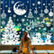 Lonya Pegatinas Navidad Ventana Reutilizables Vinilos Navidad Adhesivos PVC Nieve Decoracion Pegatinas de Reno Blanco Ventanas Xmas (Navidad 1, 30x90cm)