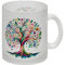 Lebensbaum Glas Tasse Lebensbaum Tasse - Familienliebe und Stärke im bunten Aquarell-Look der farbenfrohe Baum inspiriert von der Schönheit der Natur