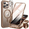 Miracase Magnetic Case for iPhone 16 Pro Case 6.3, [Built-in 9H Tempered Glass Screen Protector + Camera Control Capture Button] Full Body Bumper Case Compatible with MagSafe (Desert Titanium)