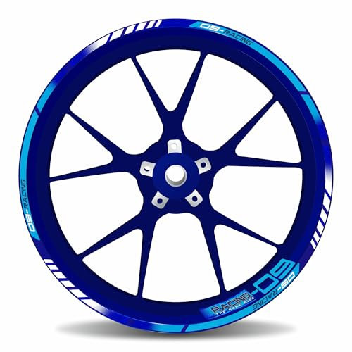 Felgenrand Aufkleber Felgenbett kompatibel mit Yamaha MT-09 Icon Blue X710160VA