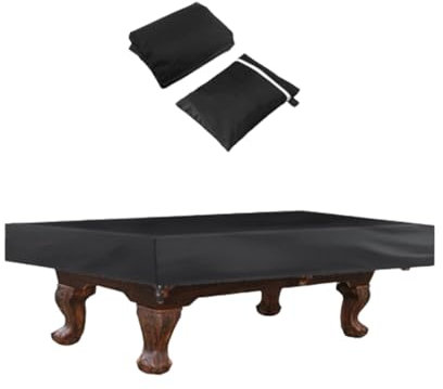 Cubierta para mesa de billar de 8 pies, protector impermeable para mesa de billar, cubierta para mesa de billar Oxford 210D para muebles de patio, cubiertas antipolvo para exteriores en negro y platea
