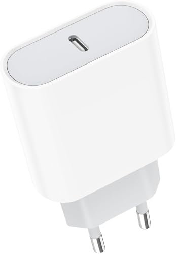 Chargeur USB C, Prise 20W Secteur Rapide pour iPhone 15/15 Pro/15 Pro Max/15 Plus/14/13/12/11/SE 2020/X/XS/XR, Pad Pro, Galaxy, Pixel, Type C Mural Alimentation Adaptateur WSPLO