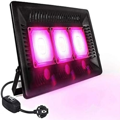 Pflanzenlampe 150W, Relassy LED Grow Lampe, IP67 Wasserdicht Pflanzenlampe LED Vollspektrum mit 4 Aufhängeketten, Grow Light 180° Verstellwinkel, Pflanzenlicht für Zimmerpflanzen, Hydrokult