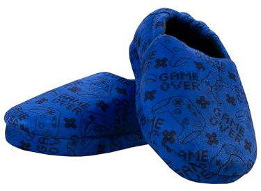 Harry Bear Boys' Soft Fleece Winter Slippers - Blue 2