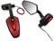 Pexorin 7/8 22mm Motorrad Seitenspiegel Lenkerendenspiegel Blinker CRM250R CRF250L CRF250M CRF1000L CRF 250L 250M Motorrad-Rückspiegel(Red)