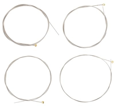EMSea 1 Jeu de Cordes de Basse à 4 Cordes de Rechange en Acier Nickelé pour Guitare Basse électrique avec Revêtement Nanoweb Cordes Légères/moyennes à Longue échelle .045 .065 .085 .105