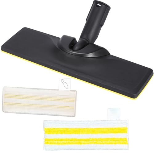 3 PCS Set Suceur de Sol pour Kärcher SC2, SC3, SC4, SC5 Nettoyeur Vapeur, JRISBO Accessoires de remplacement pour Kärcher Easyfix Nettoyeur Vapeur, 1 Buse de Sol et 2 Serpillère en Microfibres