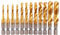 PAGJHRFJG 12pcs Titanium Coated HSS Tap Drill Bits Set Hex Shank Screw Thread Bit Screw Machine Compound Tap M3 M 4 M5 M6 M8 M10