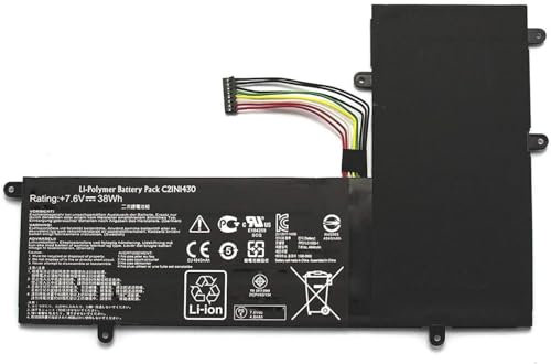 7.6V 38Wh 5000mAh C21N1430 Laptop Battery Compatible for ASUS Chromebook C201PA C201PA5 Series Notebook C21PQC5 0B200-01470200M