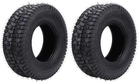 2pcs 16x6.50-8 Tires de Tondeuse à Gazon, Pneu Lourd 4ply de Tube sans Tube, Auto-nettoyage, pour les Tondeuses à Gazon, les Tracteurs de Jardin, la Charrette, le Caoutchouc, la
