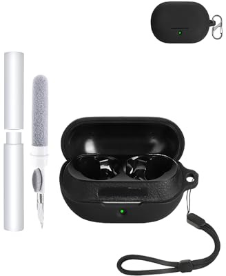 silicone protective case for SoundPEATS H3 earbuds - durable and eco-friendly toergy earphone cover with precise holes and charging compatibility - shock-proof, comfortable touch,black