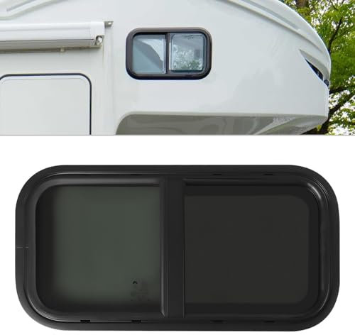 Generico Finestra Scorrevole in Lega di Alluminio per Carrello portavivande con Porta a Battente, Finestra Scorrevole per roulotte da 600 x 300 mm, zanzariera per Finestra per Camper, Finestra in Vet