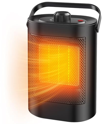 Electric Heater, 1500W 2025 Newest Portable Heater, 3 Modes small fan heater, 2S Fast Heat, PTC Ceramic, Overheat and Tip-Over Protection for Home, Office and Bedroom