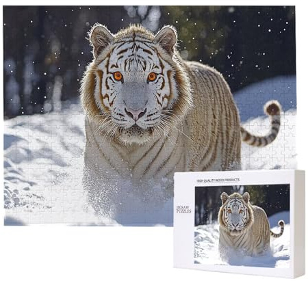 Puzzle für Erwachsene 1500 Teile Weißer Tiger 87 x 57cm Puzzles für Erwachsene Pädagogisches Spiel Herausforderung Spielzeug 1500 Teile Puzzles für Kinder Als Geschenk und Wanddekoration l-17