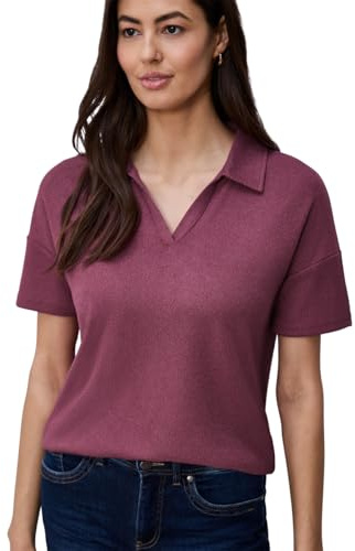 Street One Damen Kurzarm Poloshirt in Unifarbe