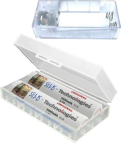 GLK-Technologies® GL18650B mit Ladegerät 3200mAh NiMH Button Top Akku | 2026BJ Hohe Kapazität, Schnellladung, geringe Selbstentladung, vielseitig einsetzbar für langlebige, nachhaltige Energie