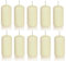 10 creme ALTAR - STUMPENKERZEN KERZE DEKO 100 x 48 mm