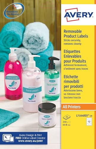 Avery 002051 Ablösbare Produktetiketten