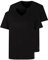 TOM TAILOR 1008639 Camiseta básica en paquete doble con cuello de pico para Hombre, Negro (29999 - Black), 3XL