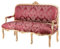 Unbekannt Gigantisches Rokoko Sofa, Diwan, Kanapee, Ottomane, Liege mit königlichem Ambiente 162cm Holz im Rokoko-Stil in Rot - Palazzo Exclusive
