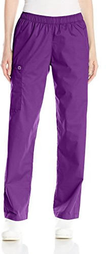 WonderWink 501AEGGPXL Wonder Work - Pantaloni Cargo da Donna, Senza Lacci, Colore: Melanzana, Standard-XL