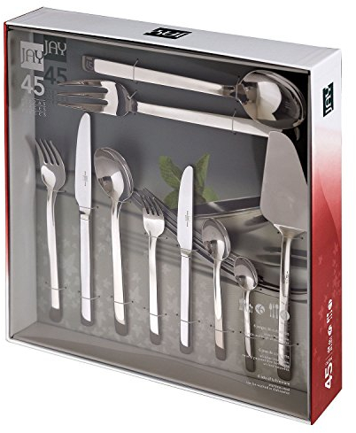 Jay Set de cubertería con 45 Piezas, 2,5 mm, Centimeters