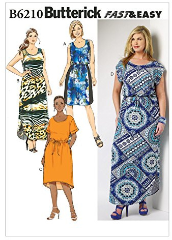 Butterick BTK 6210 KK (26W-28W-30W-32W) Schnittmuster zum Nähen, Elegant, Extravagant, Modisch