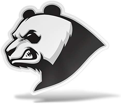 erreinge Aufkleber Linke Panda Shaped Adhesive PVC für Abziehbild Tapete Auto Moto Helm Camper Laptop - 12 cm