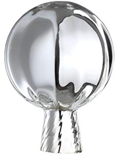 CRISTALICA Rosenkugel Medium Gartenkugel verspiegelt 17cm Silber
