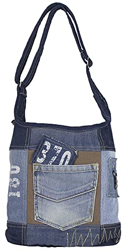 Sunsa Damen Tasche Umhängetasche, Canvas bag, Jeanstasche, Hobo Schultertasche, nachhaltige Damentasche, Vintage Crossbody für Teenager