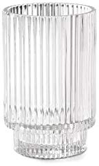 Serene Spaces Living Clear Ribbed Glass Votive Holder, Perfect for Weddings and Home Décor, Measures 5 Tall and 3.5 Diameter