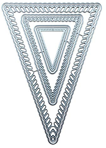Ncbvixsw Dreieck DIY Stanzschablone, Metall Stanzformen Schablonen Scrapbooking Prägeschablonen, Handwerk Prägen Papier DIY Herstellung Geschenk Cutting Dies D