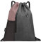 LIVACASA Turnbeutel Mit Reißverschluß Innentasche Sportbeutel Hipster Gym Bag Gefüttert Rucksack Mit Verstellbar Tunnelzug Turnsack Gymsack für Damen Herren (Rosa+Grau, 42x33cm)