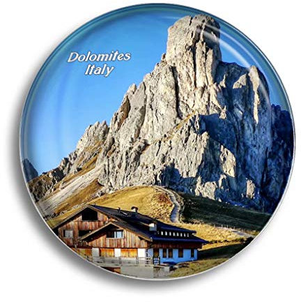 Kühlschrankmagnet Passo Giau Dolomiten Italien Glasmagnete für Kühlschrank Souvenirs Niedlicher Kristallmagnet Dekor für Whiteboard Büro Zuhause Geschenk