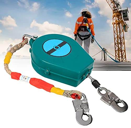 HJKHNK Antichute a Rappel Automatique Sangle, Dispositif Antichute Rétractable, Fall Restraint Device pour Toiture, Antichute Mobile, Stop Chute+Crochet, 5m/10m/15m/20m