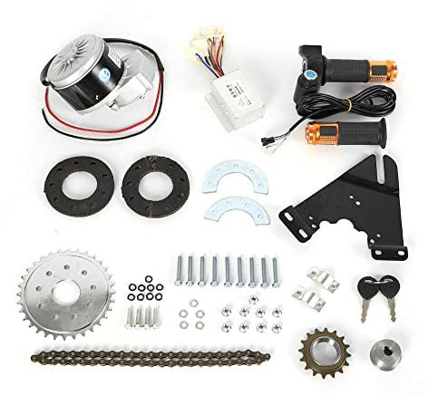 kangten Elektro Conversion Twist Kit 250W 24V Elektrofahrrad Umbausatz Hinterrad Heckmotor E-Bike-Umrüstung mit Brush Motor und Freewheel Geeignet für Die Meisten Fahrradräder