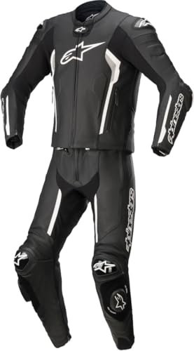 Alpinestars Missile V2 2-Teiler Motorrad Lederkombi (Black/White,54)